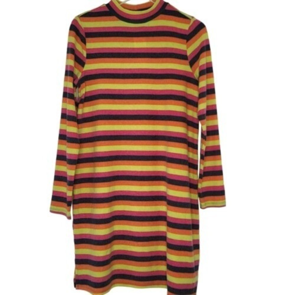 Style & Co‎ Dress Multicolor Striped Long Sleeve Colorful Casual Pullover M